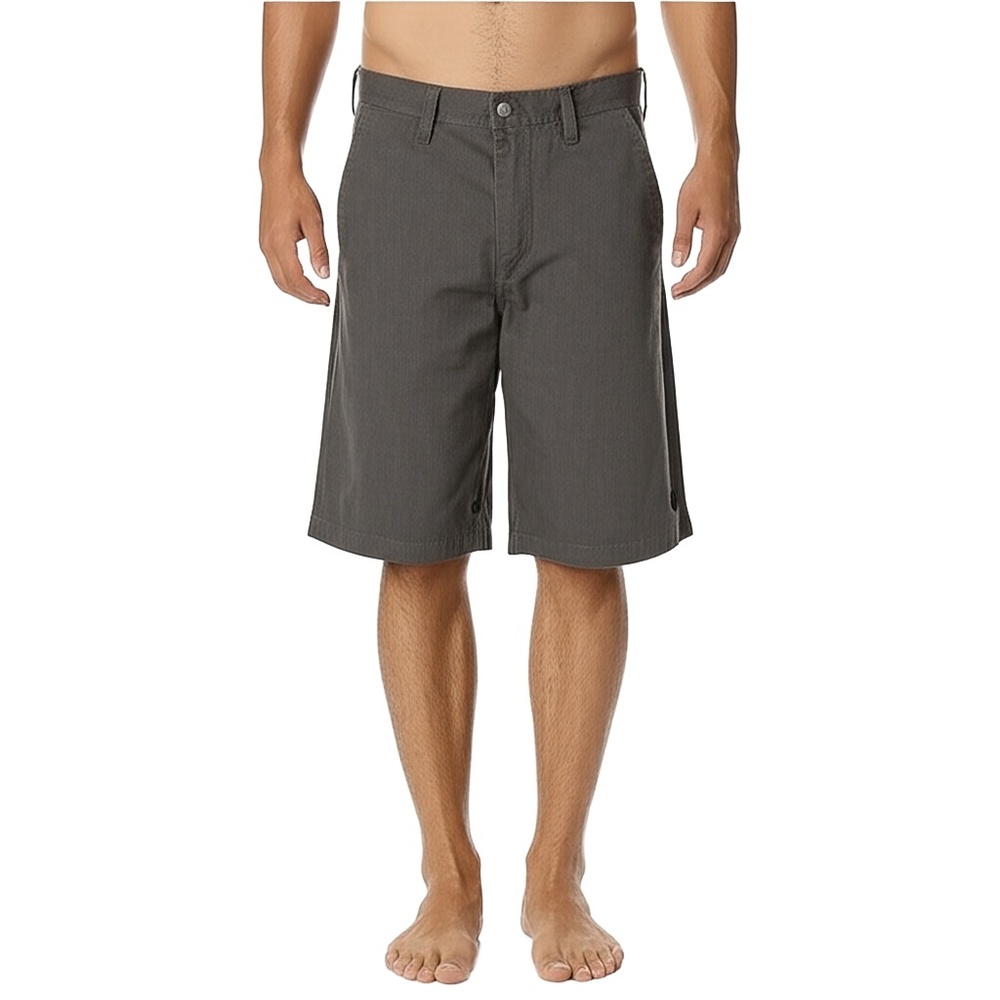 VOLCOM‎ Shorts Mens Size 28 Dark Grey Casual Button Fly Skater Streetwear